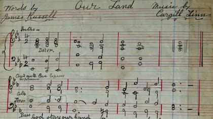 Como Russell no escribe ni lee música trabajó con su amigo Cargill Linn.
Foto: Drew McAdam