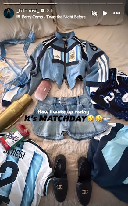 Cómo se preparó el outfit Kelci Rose para el partido