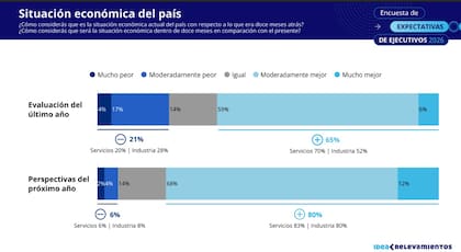 Cómo será la situación económica del país, según los empresarios. Fuente: IDEA