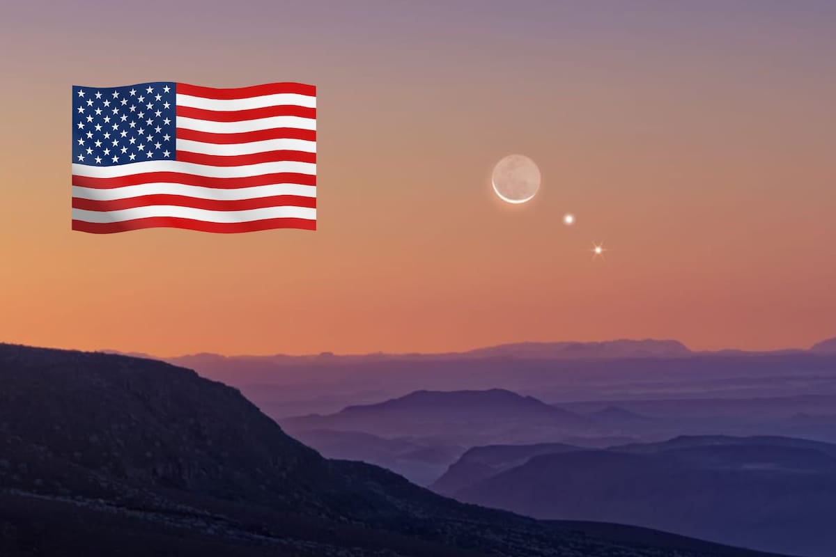Cómo y cuándo se podrá ver la conjunción de la Luna, Venus y Régulo desde Estados Unidos (starwalk.space/Vito Technology)