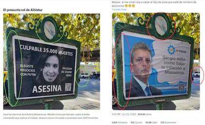 Comparación hecha el 27 de junio de 2023 entre la foto publicada en abril de 2022 en un portal de noticias (I) y la imagen viral.