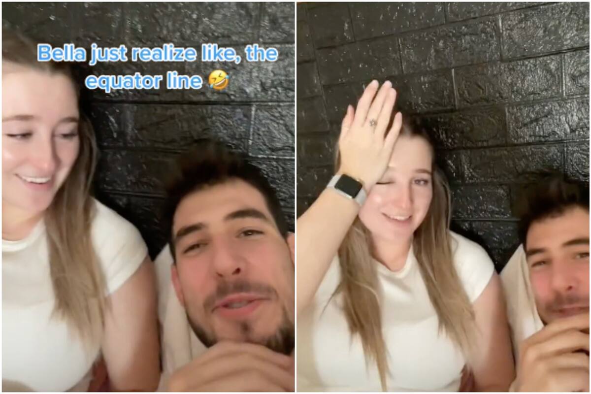 Compartió la reacción de su novia al darse cuenta de que la Navidad en Argentina es en verano