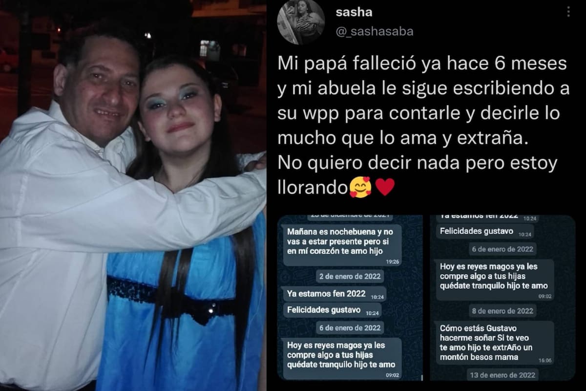 Compartió los mensajes que su abuela le manda a su papá (Foto gentiliza Sasha Saba)