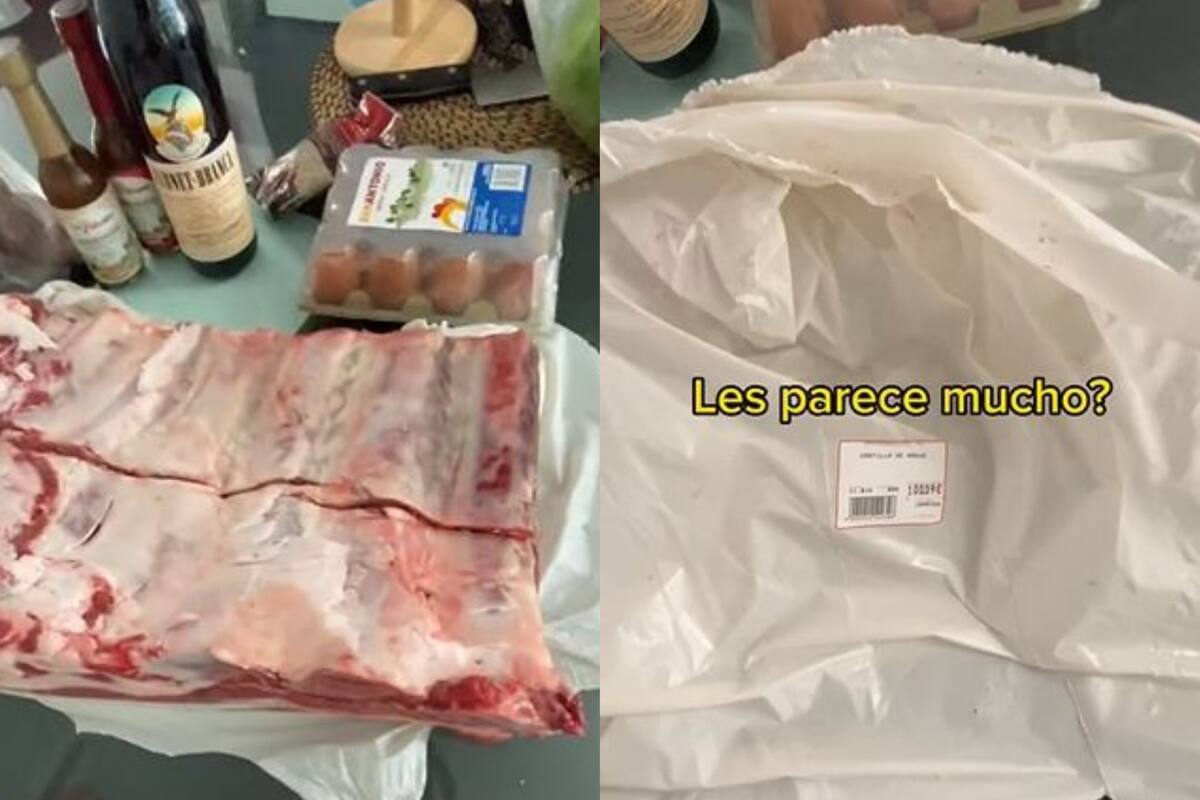 Compró un costillar en España y habló de la diferencia de precios con la Argentina