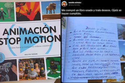 Compró un libro usado y se encontró con una particular lista de deseos (Foto gentileza Natalia Méndez)