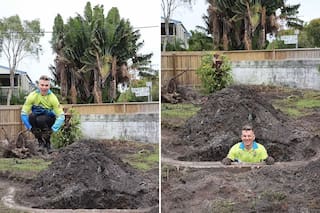 Compró su primera casa y descubrió que tenía una pileta enterrada hace 20 años
