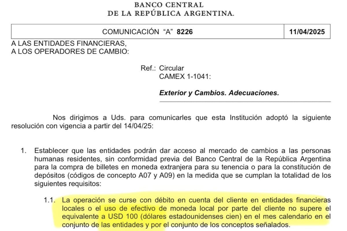 Comunicación de Banco Central