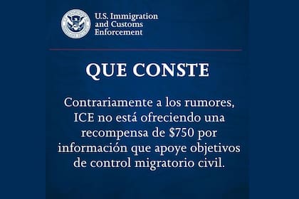 Comunicado del ICE para desmentir el rumor