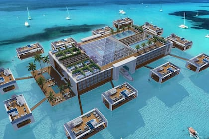 Con 156 habitaciones y 12 villas independientes, el Palacio Flotante de Kempinski será un hotel flotante de lujo en Dubái
