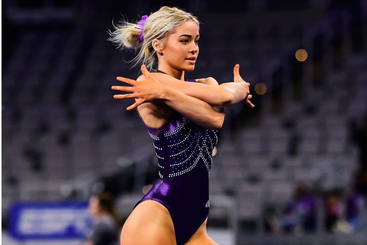 Con 20 años, la estadounidense Olivia Dunne pertenece al equipo de gimnasia de los LSU Tigers