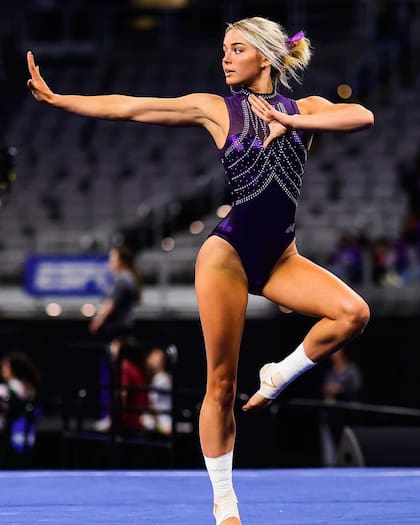 Con 20 años, Olivia Dunne pertenece al equipo de gimnasia de los LSU Tigers