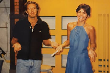 Con Alejandro
Fantino en el
programa "Fuera
de juego" en los 90