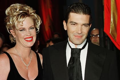 Con Antonio Banderas en la premier de Evita