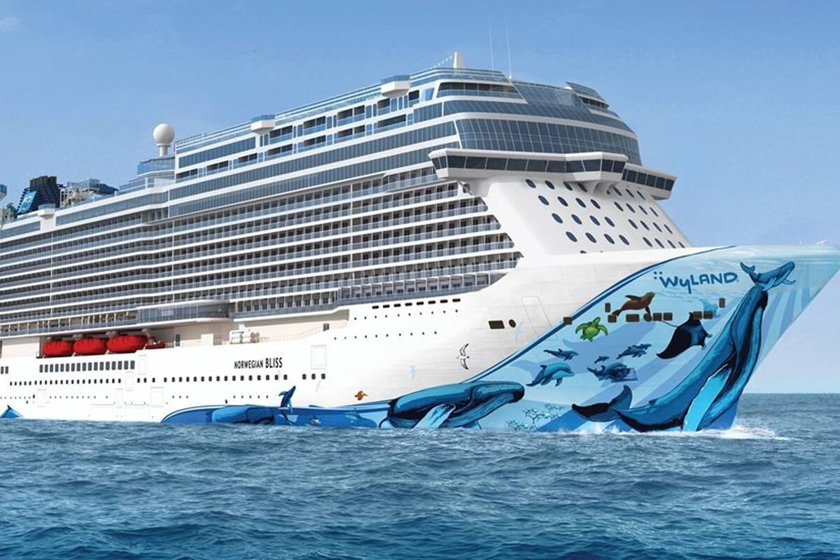 Con capacidad para casi 4000 pasajeros, el Norwegian Bliss es la más reciente novedad entre los grandes cruceros