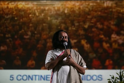 Ravi Shankar realizó meditaciones en Buenos Aires.
