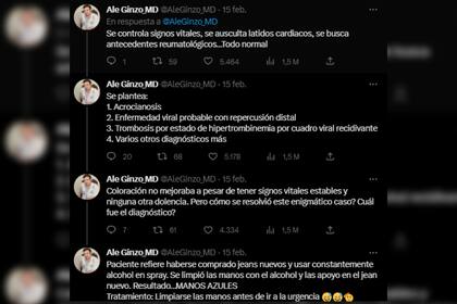 Con detalles, el médico contó el caso ante sus seguidores(Captura Twitter @AleGinzo_MD)