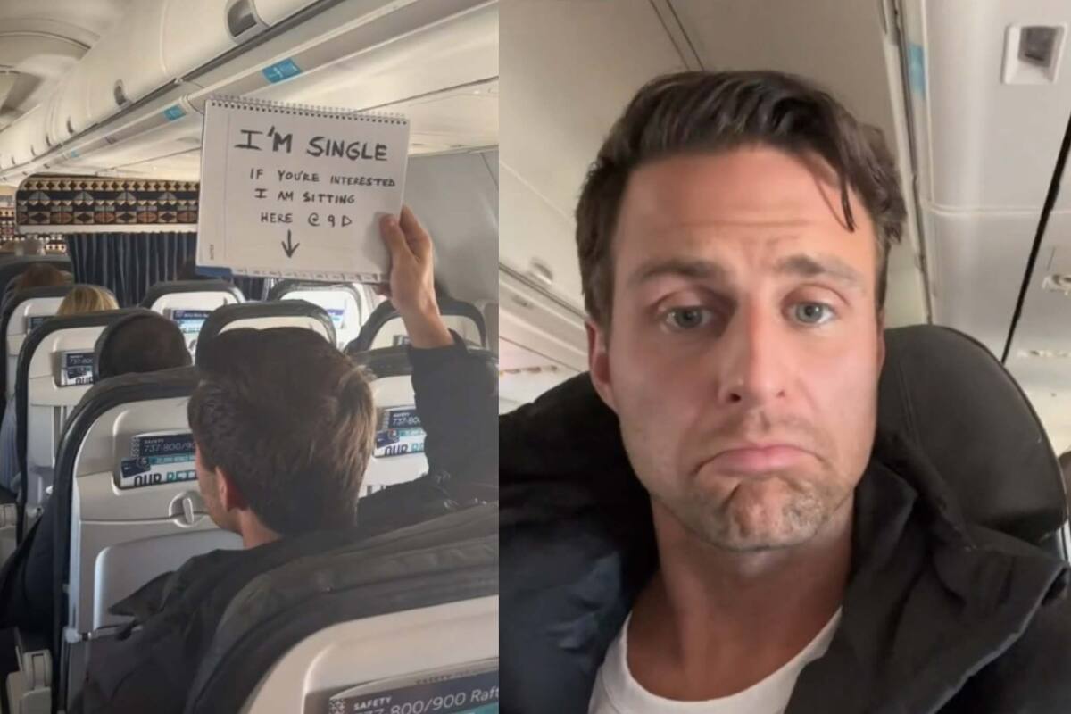 Con el objetivo de encontrar pareja, un hombre aplicó un método durante un vuelo