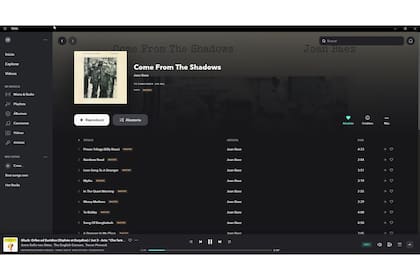 Con el reproductor web, el modo Master no está disponible, como se ve en este caso; el álbum está en calidad Master, pero en la web solo se reproduce en HiFi