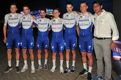 Con el resto del equipo Quick Step