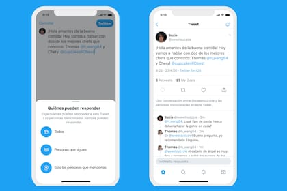 Con esta función experimental, Twitter busca darle mayor control a los usuarios con un ajuste que permite elegir quiénes pueden participar de la conversación en el tuit