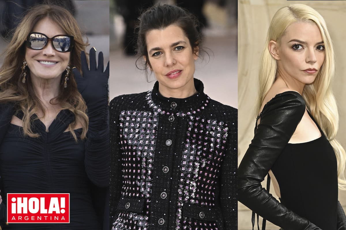 Con estilos bien diferentes, Carla Bruni, Charlotte Casiraghi y Anya Taylor-Joy apostaron al total black y acapararon todos los flashes.