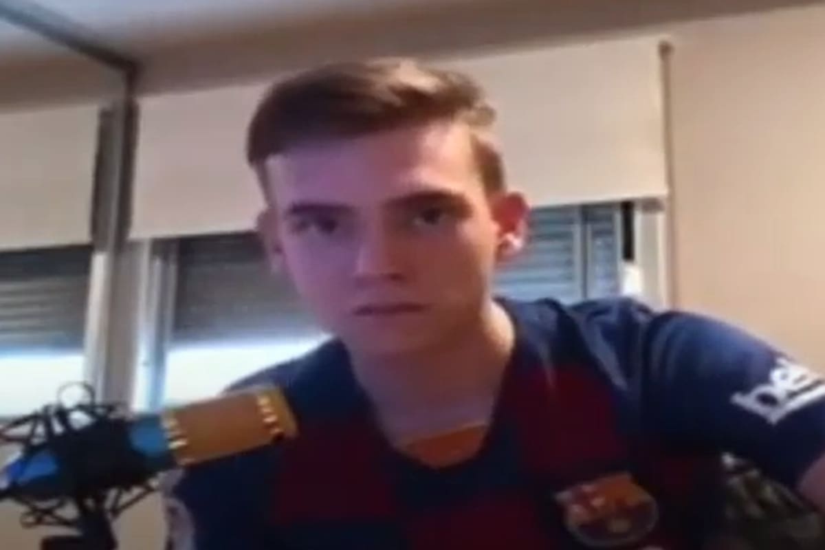 Con expresión seria, insultos y lágrimas, Teo DElía engañó a todos con su falso enojo. El joven de 19 años reconoció que ama al astro rosarino