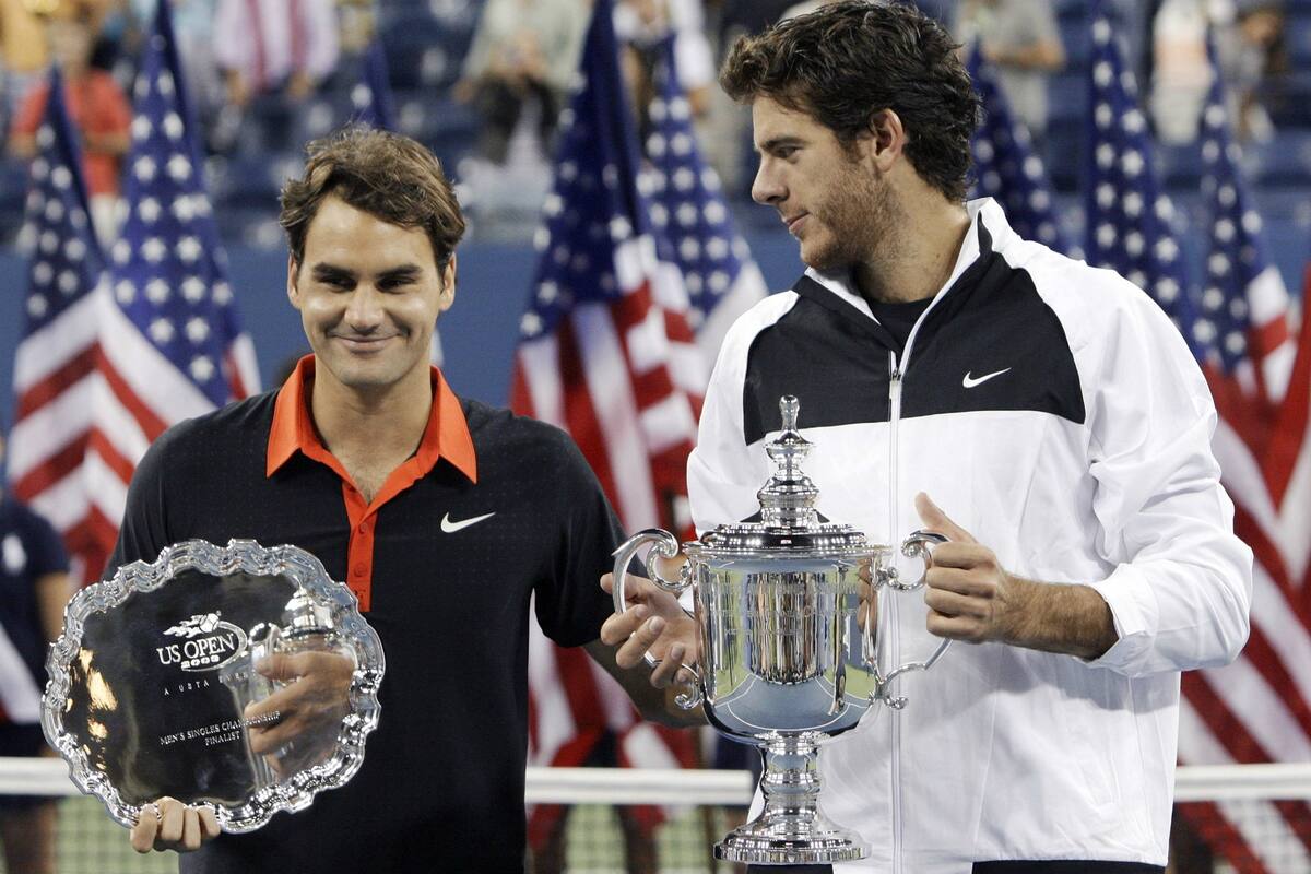 Con Federer, durante la ceremonia de entrega de premios