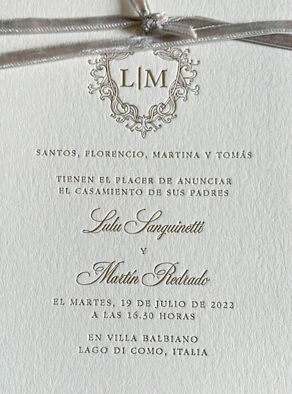 Con gran protagonismo, los hijos respectivos de la pareja participaron el casamiento de sus padres.
