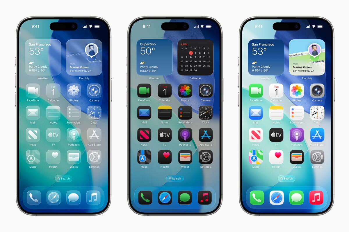 Con iOS 26 el iPhone tendrá una interfaz de usuario en los que los elementos del sistema operativo en pantalla son traslúcidos
