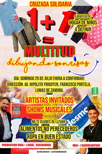 Con la campaña solidaria espera recibir alimentos no perecederos, ropa, calzado y juguetes