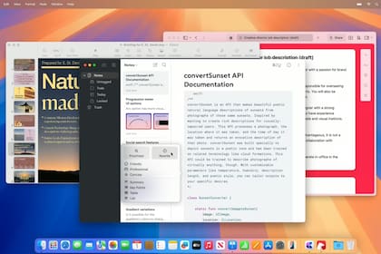 Con las Herramientas de Escritura, los usuarios pueden reescribir, revisar y resumir sus textos prácticamente en cualquier lugar que escriban. Foto: Apple/Canva.