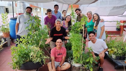 Con los amigos del voluntariado de Huerta Urbana