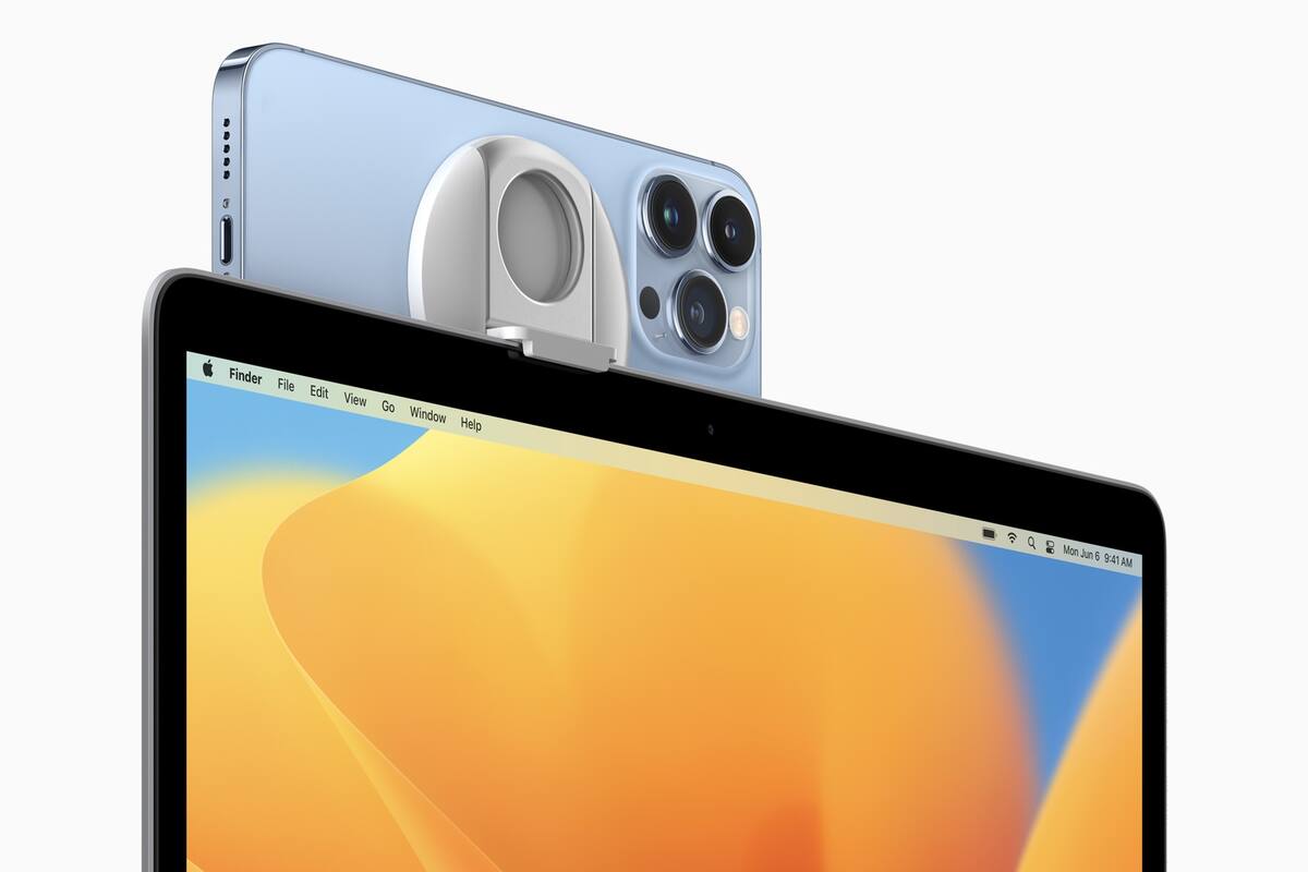 Con macOS Ventura Apple permitirá usar el iPhone como una webcam, e incluso activar dos cámaras en simultáneo