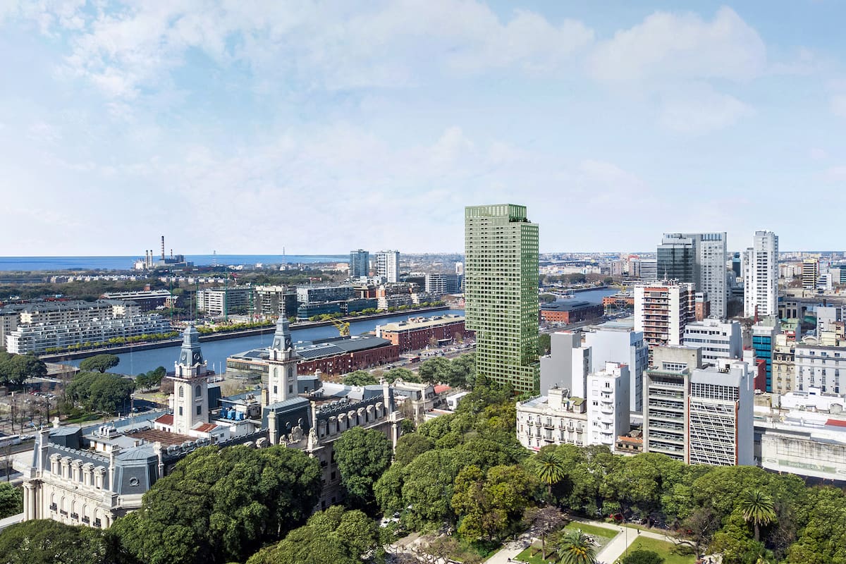 Con más de 1.500 m2 de amenities y 2.800 m2 de plaza, Consultatio comenzó a mediados de 2021 el desarrollo de Huergo 475, una torre residencial de 38 pisos con características exclusivas