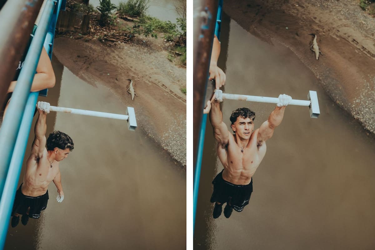 Con más de cuatro millones de seguidores en Instagram, Gero decidió realizar dominadas en un escenario poco convencional: un puente sobre el río Tárcoles en Costa Rica, famoso por su abundante población de cocodrilos (Imagen Instagram @eroooo_arias2.0)
