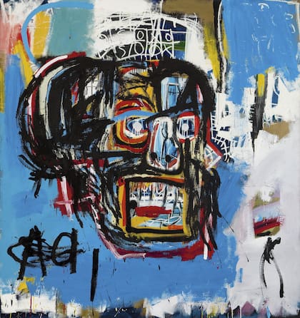 Con pintura en aerosol y óleo en barra, Basquiat hizo a los 21 años el cuadro del récord
