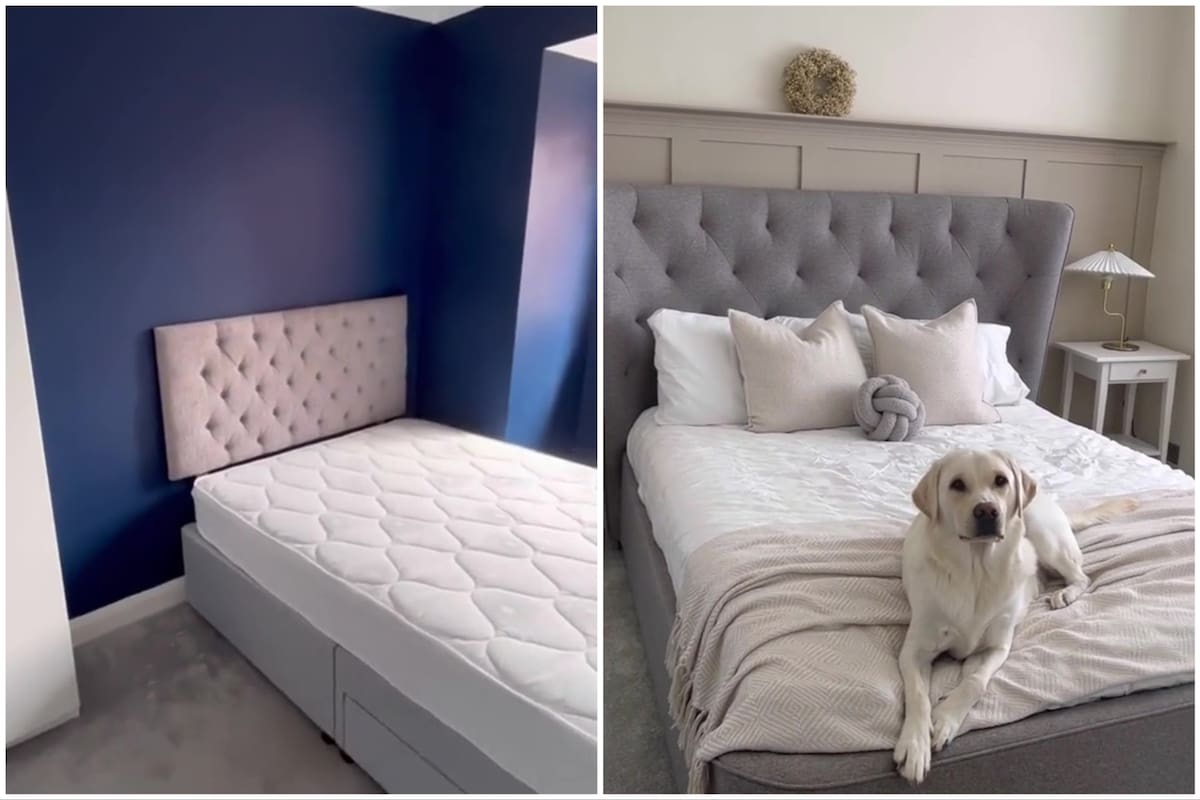 Con poco presupuesto, el sorprendente "antes y después" de la remodelación de una habitación en Inglaterra