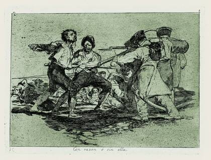 Con razón o sin ella, de la serie Los desastres de la guerra, de Francisco de Goya