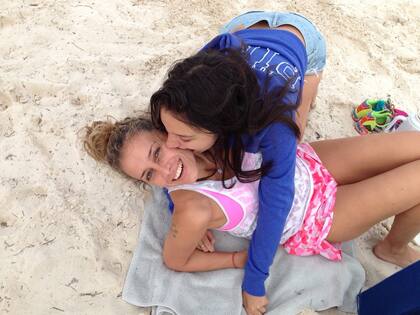 Con su hija Muriel