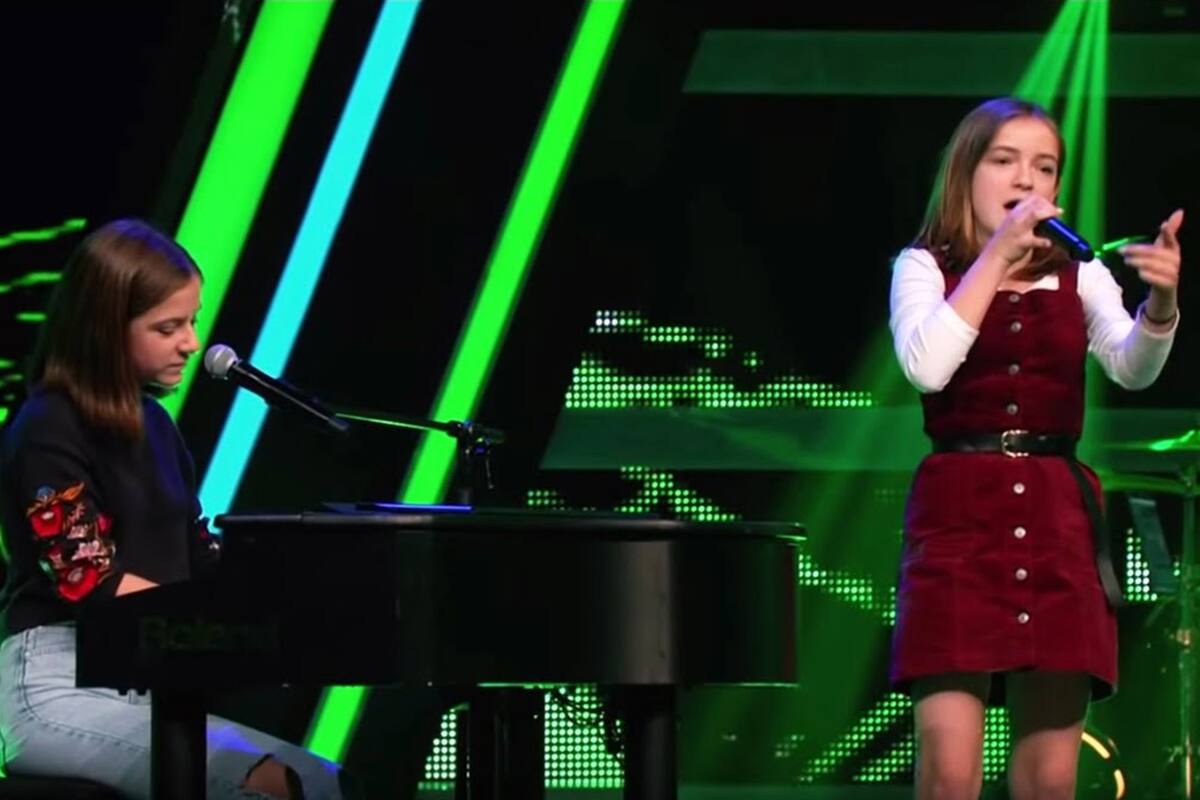 Con su interpretación a dos voces y piano, las pequeñas dejaron al jurado con la boca abierta