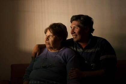 Con su madre, que falleció en agosto de 2020 por coronavirus, a los 62 años
