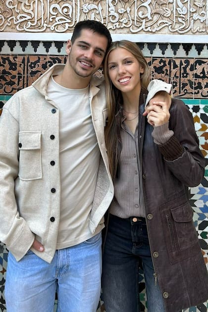 Con su novio, Justo Ortiz Basualdo, meses atrás