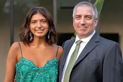 Con su papá, Sergio