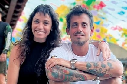 Con su pareja de hace diez años, la actriz y humorista Fernanda Metilli.