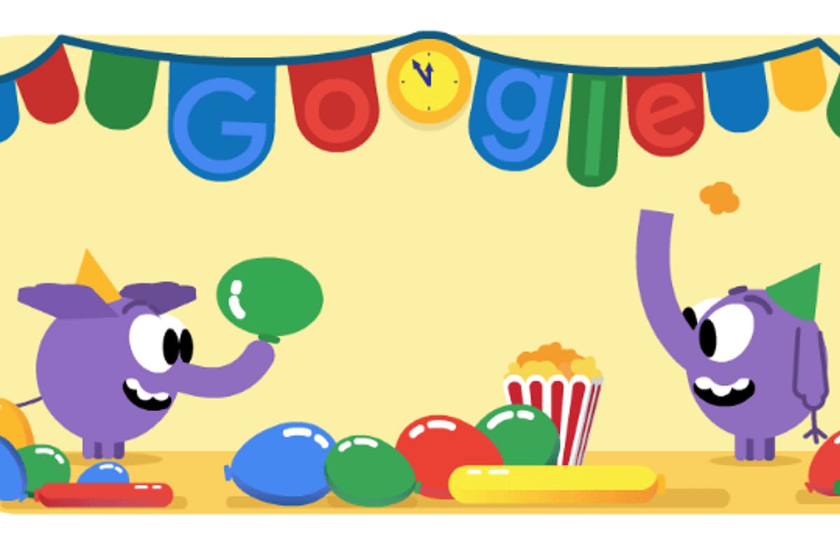 Con su tradicional doodle, el gigante de Internet celebra el fin de año