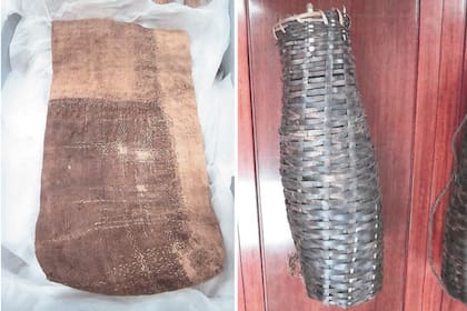 Con sus habilidades para tejer, se pudo fabricar un mochila y trampas para cazar alimento