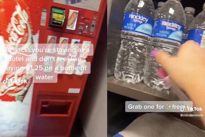 Con un cambio de estrategia, una mujer mostró cómo esquiva el costo por las botellas de agua mineral en las habitaciones