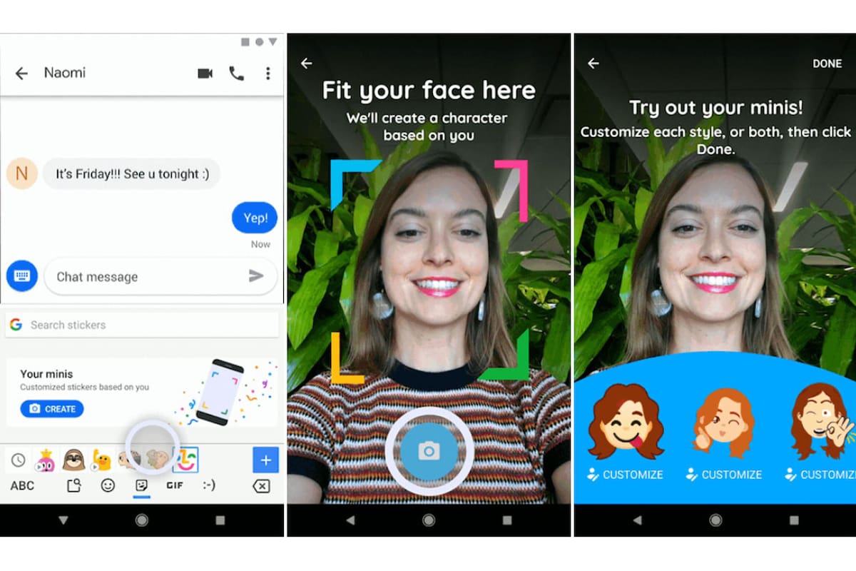 Con una autofoto, la aplicación detecta rasgos del rostro y elabora una ilustración a medida basado en el estilo de los emojis de Google