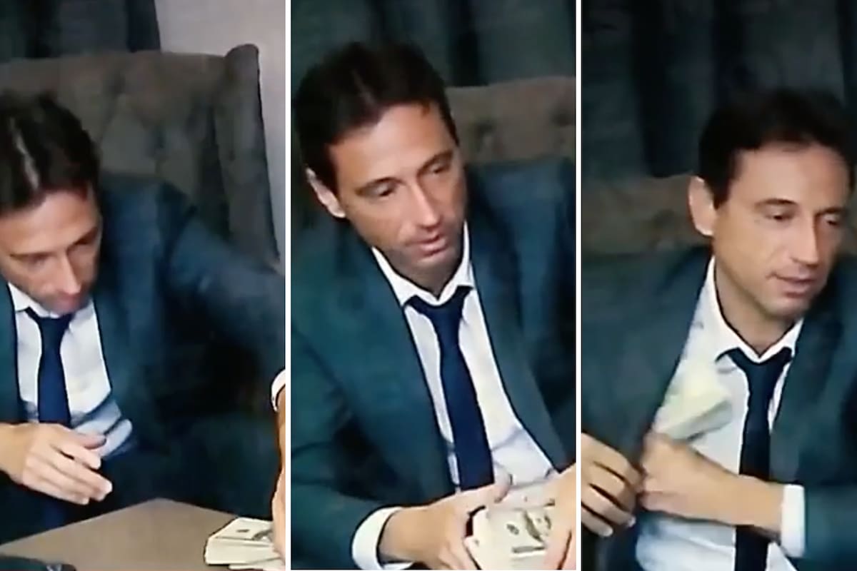 Con una cámara oculta filmaron al presidente de San Lorenzo, Marcelo Moretti, recibiendo fajos de dólares