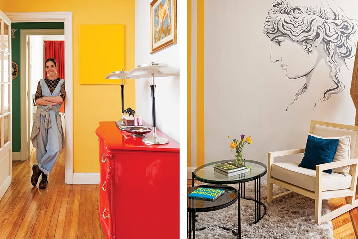 Con una explosión de color, historia y personalidad, una pareja de amantes del arte y del diseño transformó, por completo, un departamento de más de 50 años de antigüedad.